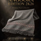Angoora Edition 2K26 grey wool shawl with intricate patterned border and fringed edges, soft and warm luxury wrap
