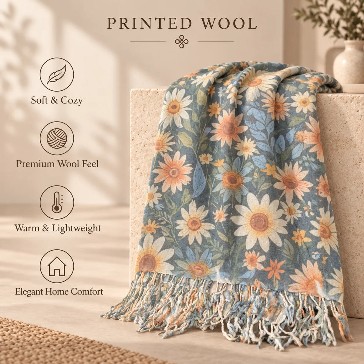 PRINTED WOOL