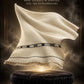 Majestic Wool Shawl in cream wool with black geometric border pattern and fringed edges, soft and warm luxury wrap.